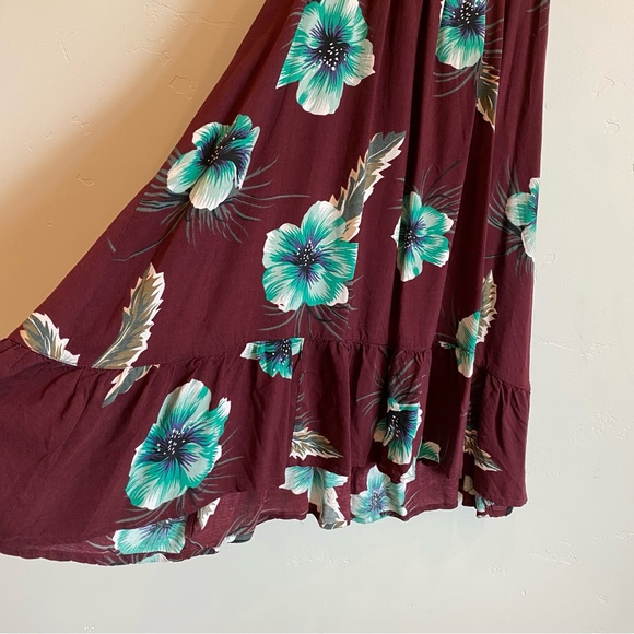 VOLCOM Hawaiian Floral Hibiscus Stampede Dress or Beach Cover - Picture 5 of 12